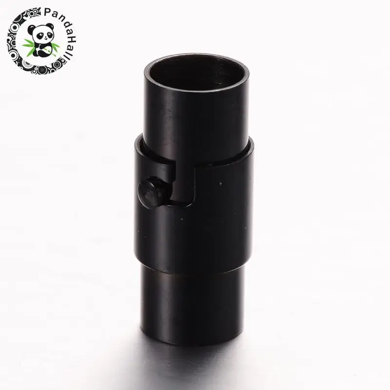 

Column 304 Stainless Steel Magnetic Clasps, Gunmetal, 18x8mm, Hole: 6mm