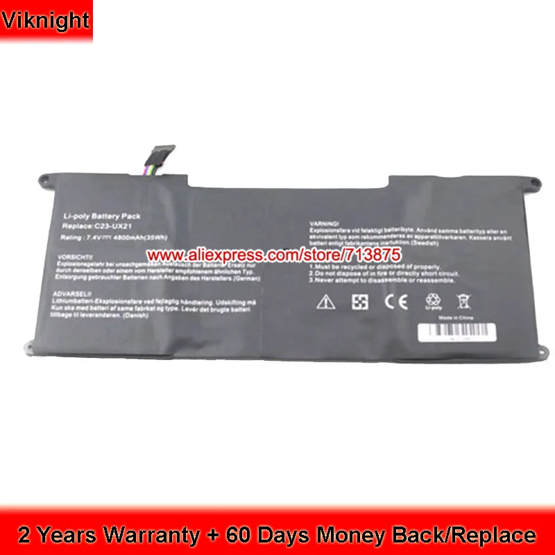 

High Quality UX21A C23-UX21 Battery for Asus Zenbook UX21A UX21E ultrabook