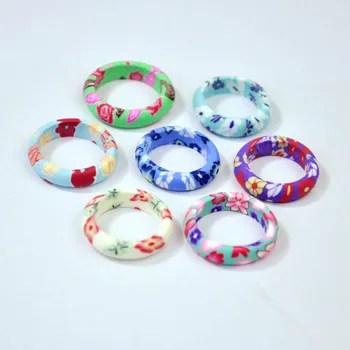 

25Pcs New Lovely Cartoon Flowers Soft glue Ring For Women Girls Soft Rubber Jewelry Environmental Protection LR4064