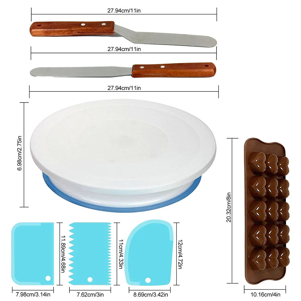 73 шт./компл. для выпечки тортов с помадной начинкой декоративная форма режущие иструменты форма печенье полный комплект форм поворотный стол для торта декорирования Кухня Аксессуары для выпечки