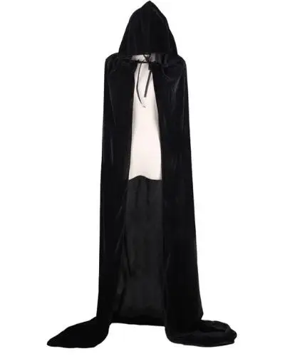 

Der Totmacher Azraelpurple green red Black Halloween death cloak,Adult Witch Long Halloween Cloaks Hood and Capes Halloween