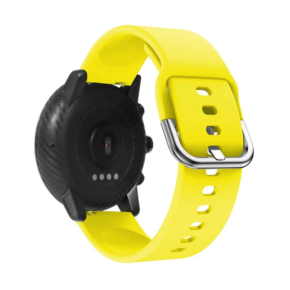 Силиконовый ремешок для наручных часов для Xiaomi Amazfit Stratos 2/Pace 1 для samsung Galaxy 46 мм/gear S3 для huawei Watch GT 22 мм