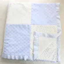 80X110 см 2 слоя звезда сердце узор лоскутное флис коралловый Минки мягкий термальный малыш ребенок одеяло постельные принадлежности Одеяло пеленка