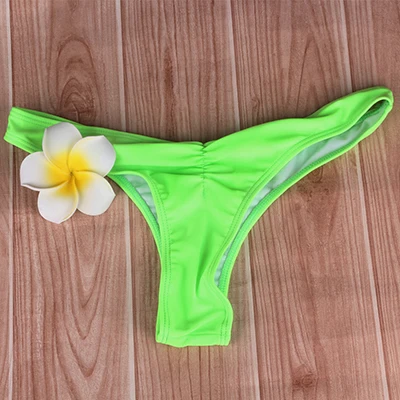 LELINTA/женская одежда для плавания, плавки, бикини, нижняя часть, боковые стяжки, стринги, купальник, Классический купальник, шорты для плавания, женский купальный костюм - Цвет: Зеленый