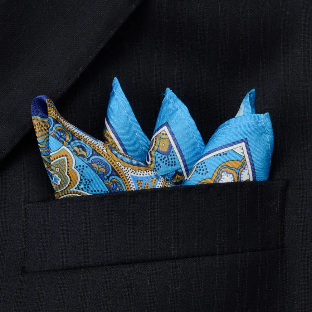 Pocket Square Natural Silk Handmade Premium Square Hanky With Giftbox
