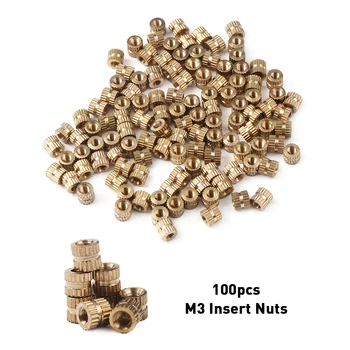 

100Pcs M3 5mm Thread Metric Brass Knurl Round Insert Nuts set