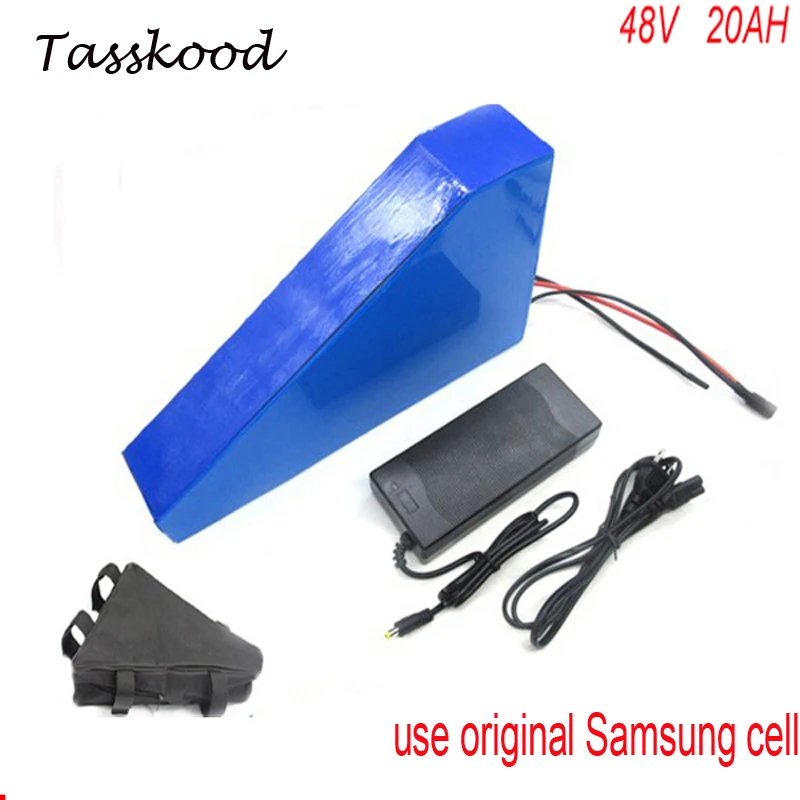 

48v 1000w triangle electric bike battery 48V 20Ah for 48v Bafang/8fun 1000w /750w mid/center drive motor +charger +bag