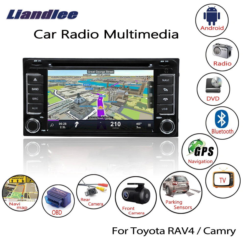 Best Liandlee For Toyota RAV4 RAV 4/ Camry 2000~2006 Android Car Radio CD DVD Player GPS Navi Navigation Maps Camera OBD TV HD screen 1