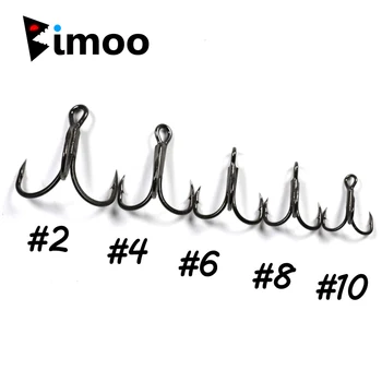 

Bimoo 10pcs Extra Sharp Arrow Point Treble Hooks Black Nickle Red Grey Color Fishing Lure Spinner Bait Assist / Spare Hooks