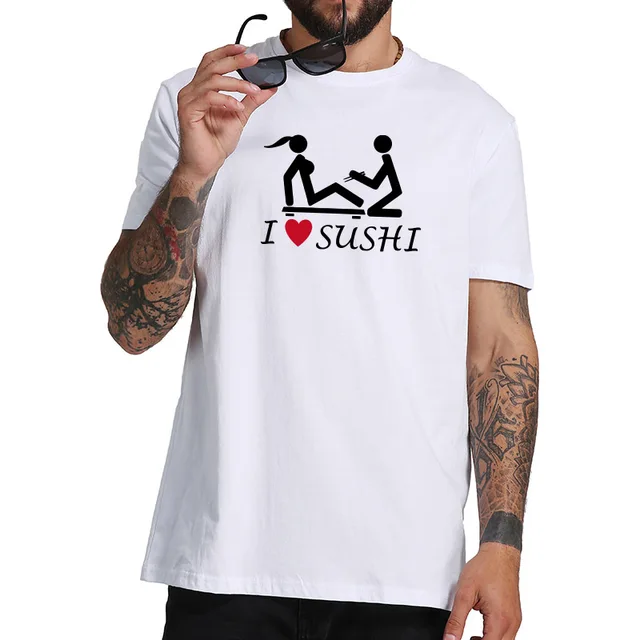 Kocham Sushi T Shirt dla mężczyzn humor dla dorosłych projekt T-shirt męski 2018 New Arrival Casual topy Tee Homme US rozmiar tanie i dobre opinie Mężczyźni Tees Drukuj Krótki O-neck Regular COTTON VESTA COCOA Suknem Na co dzień Black White Tshirt S-XXL(Standard EU US Size) Kocham Sushi T Shirt dla mężczyzn humor dla dorosłych projekt T-shirt męski 2018 New Arrival Casual topy Tee Homme US rozmiar tanie i dobre opinie Mężczyźni Tees Drukuj Krótki O-neck Regular COTTON VESTA COCOA Suknem Na co dzień Black White Tshirt S-XXL(Standard EU US Size)