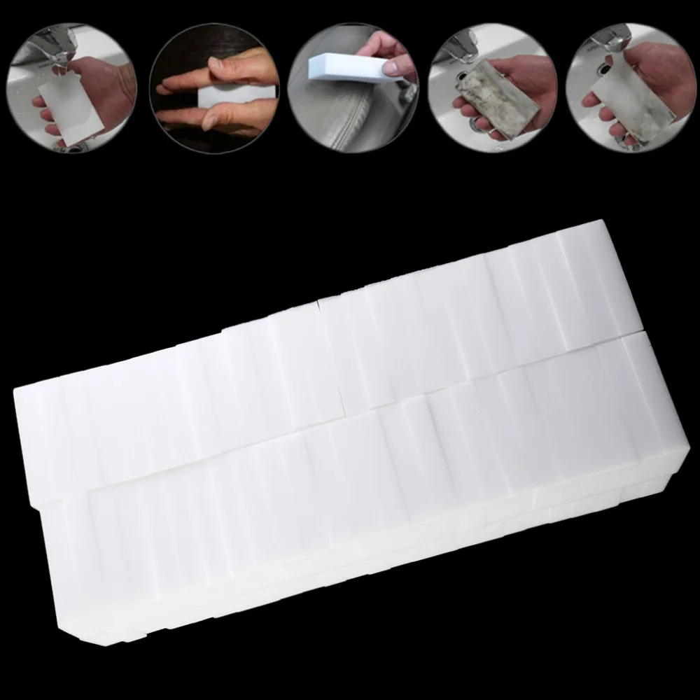 100pcs/set White Multi-functional Magic Sponge Eraser Cleaner for home use 100 x 60 x 20mm