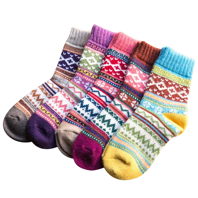 Thicker Ladies Wool Socks Sweat Absorb Casual Cotton Socks Woman Nation