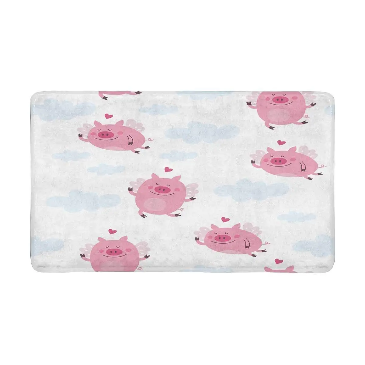 Cute Pink Pig Cloud Anti slip Door Mat Home Decor Indoor Entrance