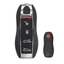 2 шт./лот Смарт Дистанционный Ключ Дело Shell Fob 4 Кнопка + 1 Паника для Porsche Cayenne С Логотипом Uncut лезвие