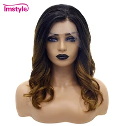 Imstyle Ombre Pelucas Doradas Rubias para las Mujeres Negras Peluca Delantera Sintética sin Cola Del Cordón de Fibra Resistente al Calor Ondulado Natural Imstyle Ombre Pelucas Doradas Rubias para las Mujeres Negras Peluca Delantera Sintética sin Cola Del Cordón de Fibra Resistente al Calor Ondulado Natural