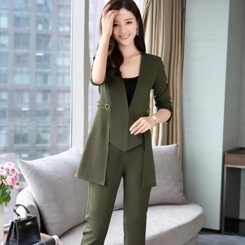 Marea Selvaggio Autunno Temperamento Sottile Pezzi Due Moda 2 Irregolare Nuova 1 Vestito Donna Primavera L'inverno Stazione 3 Signore E Europea znZq5