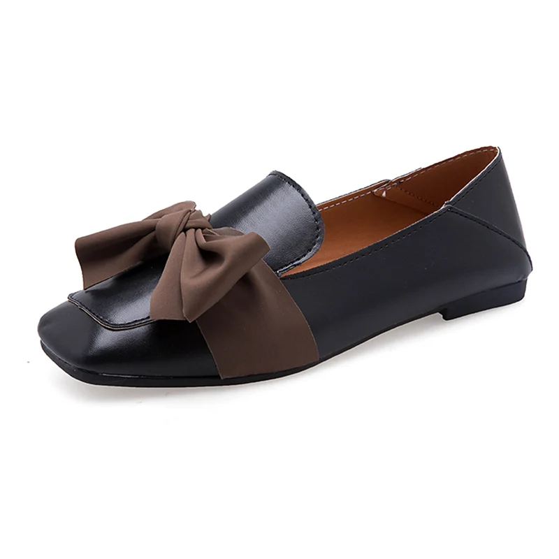 

Women Flats Shoes Women Leather Bow-Knot Casual Shoes Female Slip on Shoes Ladies Flat Comfortable Footwear Loafers Moccasins