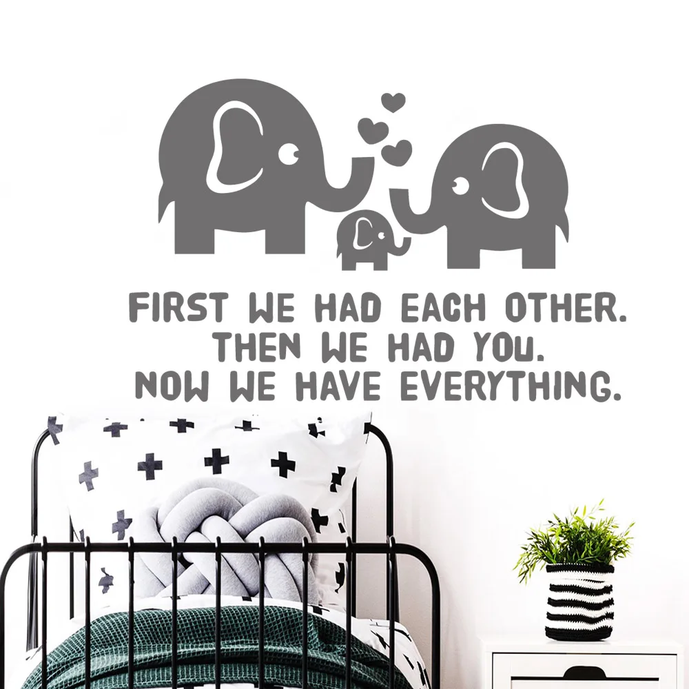 

Cartoon Style elephant baby home Wall Stickers Decorative Sticker Home Decor Living Room Bedroom Decoration Accessories