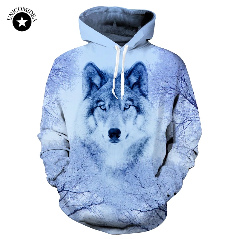 

Wolf Printed 3d Hoodies Jackets Mens Sweatshirts Animal Pullover Plus Size Tracksuits Streetwear Unisex Long Sellve Autumn Coat