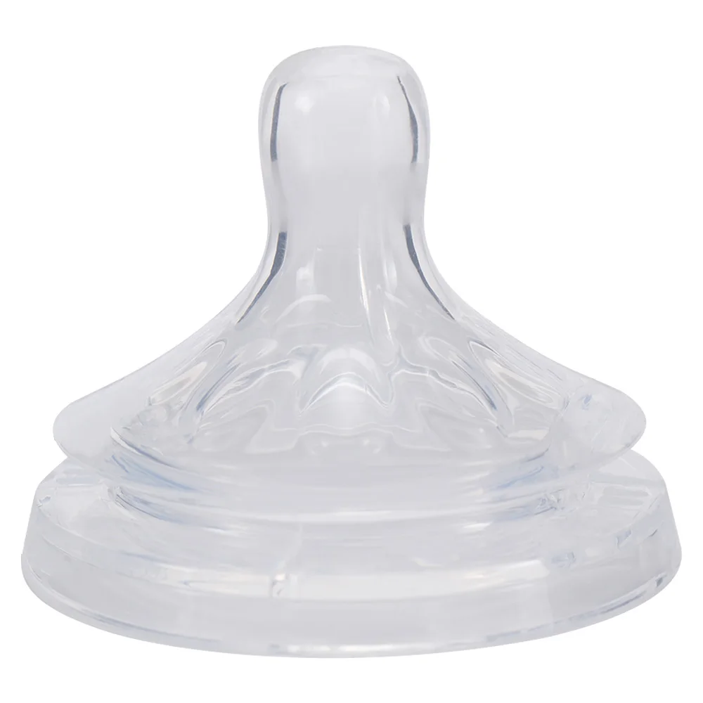 

Wide Mouth Baby Nipple Round Hole Breast Milk Real Sense Pacifier Bottle Nipples Silica Gel Baby Supplies Size S/M/L