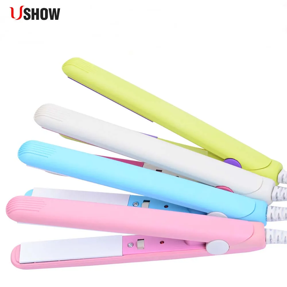 

Mini Curls Hair Straightener Flat Iron Fast Warm Up Ceramic Electronic Titanium Straightening Corrugated Curling Styling Tools