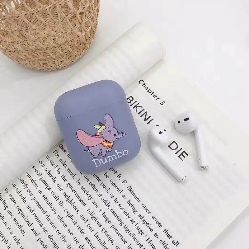 Мультяшный силиконовый чехол для наушников DUMBO из ТПУ и Bluetooth для AirPods 1, защитный чехол для AirPods 2-го зарядного устройства