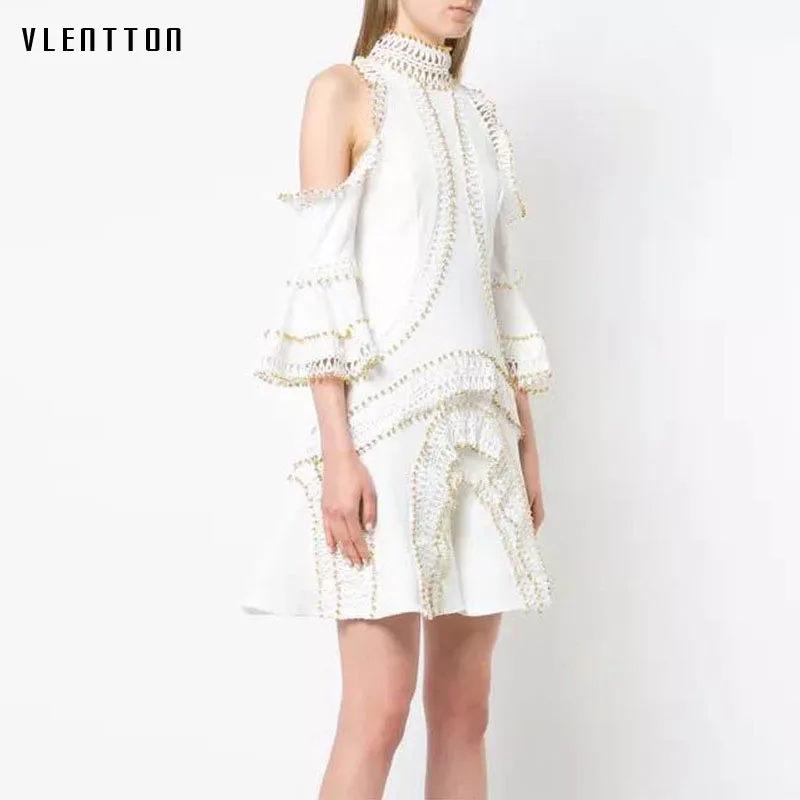 

High quality sexy dress Female spring 2019 new fashion A-Line mini party dress Hollow Out Rivet elegant dress woman vestidos