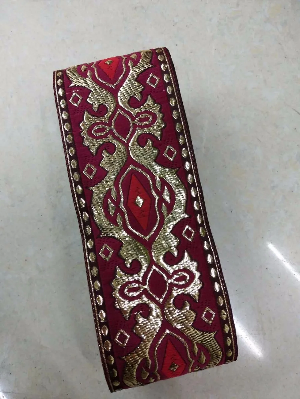 ** XMAS 34mm Wide ** GOLD Ribbon