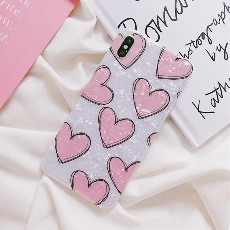 Милый чехол LOVECOM Love Heart для iPhone 12 Mini 11 XS Pro Max X XR 7 8 Plus мягкая задняя крышка IMD