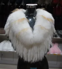 Jancoco Max S1017 New style Fashion Women 100 Real Fox Fur Bride Shawl wedding fur poncho
