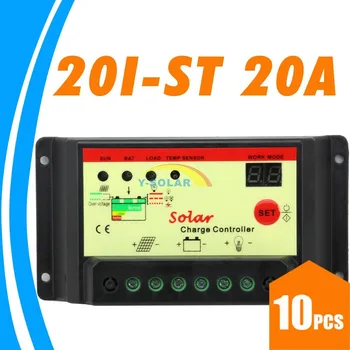 

10pcs/Lots 20A 12V 24V auto 20I Solar Charge Controller Regulator Light and Timer control for solar pv system lead-acid battery