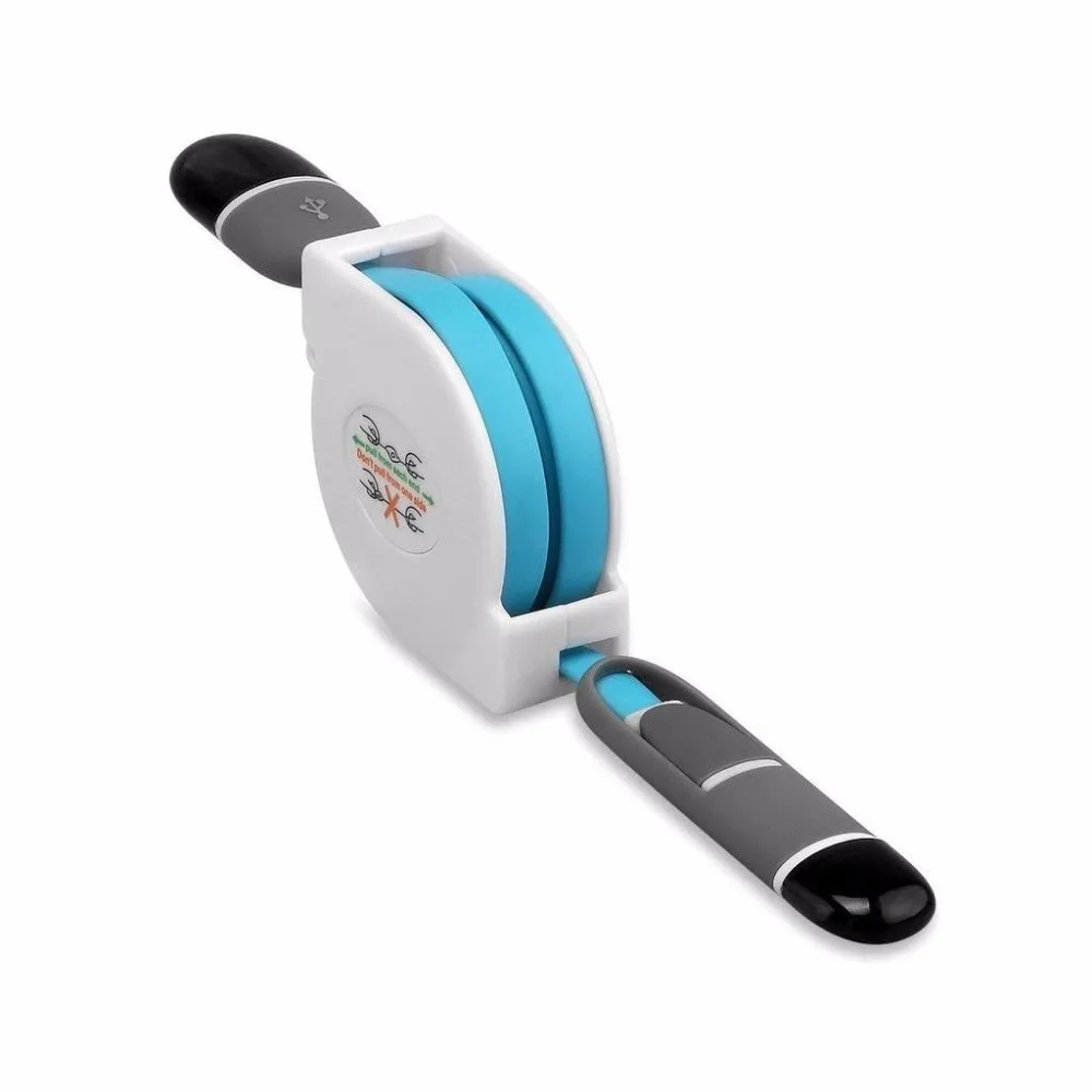 blue ios android charge cable