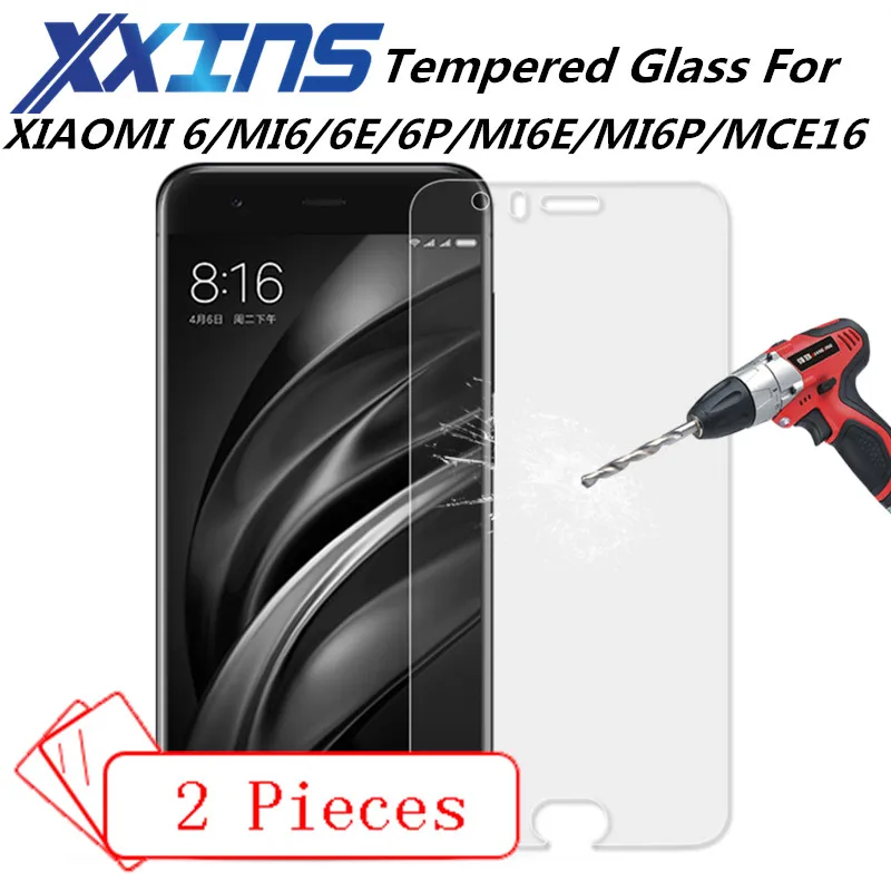 2PCS Tempered Glass For XIAOMI 6 MI6 6E 6P MI6E MI6P MCE16 MI Screen Protective 5.15 inch cover smartphone toughened case 9H on | Мобильные