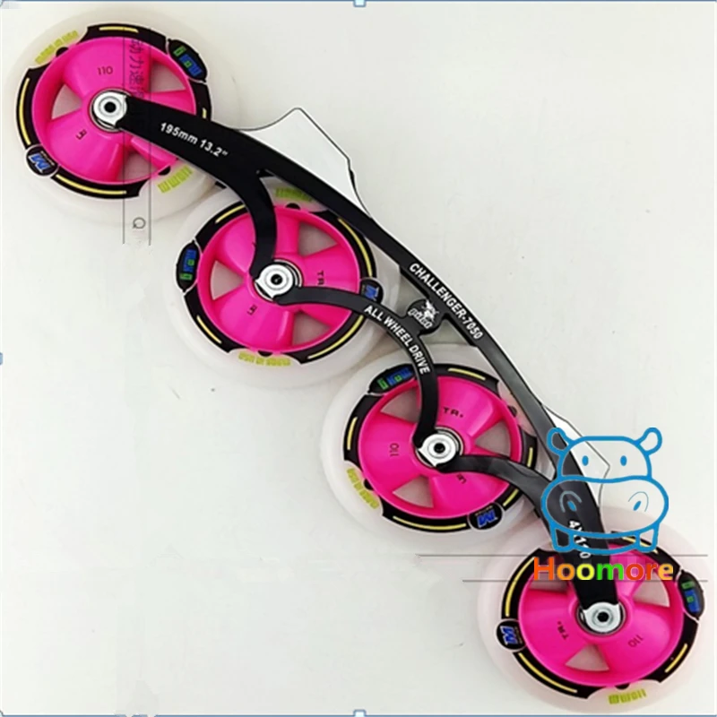 

Challenger 7050 Aluminium Alloy CNC Inline Speed Skates Frame with MATTER G13 Pink Yellow Green 90mm 100mm 110mm F1 Racing Wheel