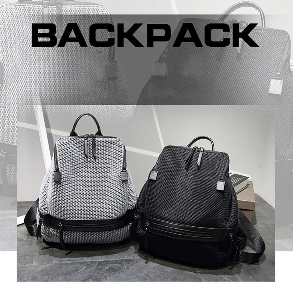 

Stylish Personality Backpack Women Nylon Backpacks Zippers Pockets Ladies Mochilas Mujer 2019 Backpack Mochilas
