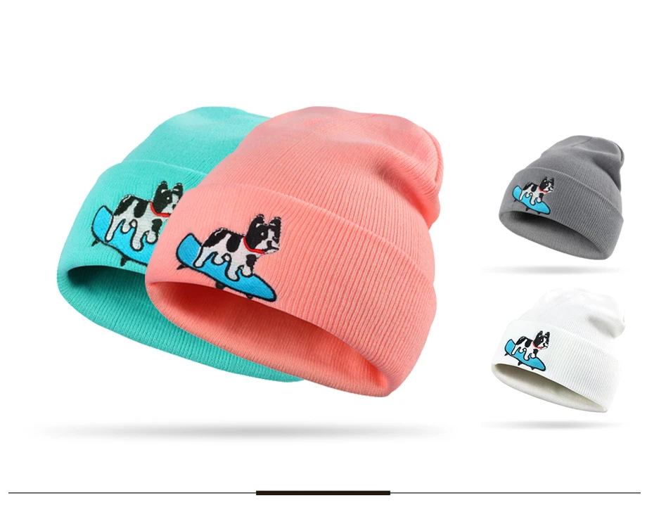 ADK Winter Men Women'S Cap Cartoon Embroidery Dogs Brand Casual High Quality Fashion 2018 New Caps_01