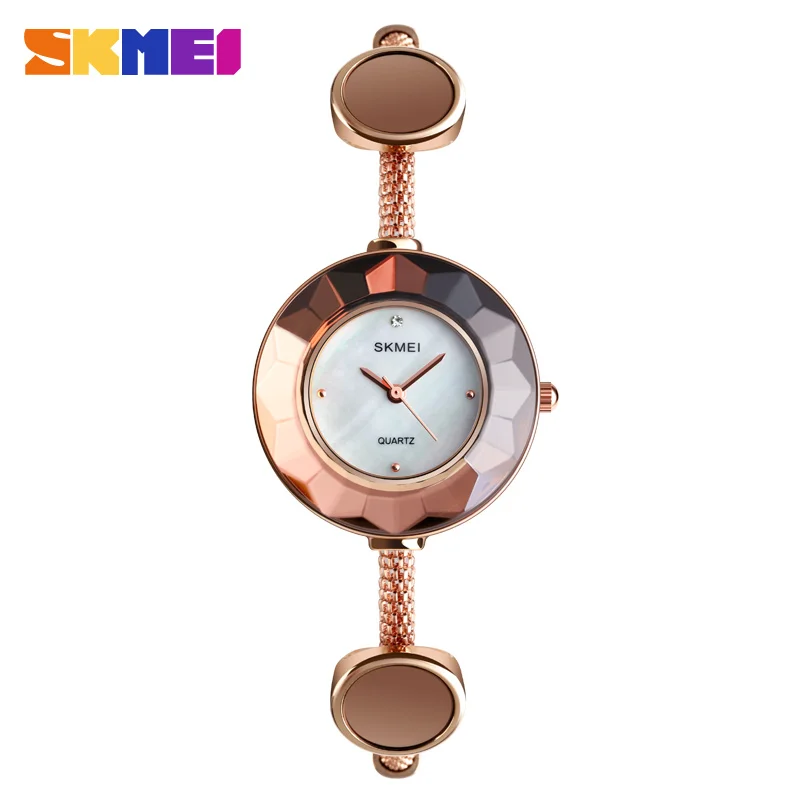 

SKMEI1406 New Dress Quartz Wristwatches Fashion Ladies Casual Steel Strap 30M Waterproof Shock Resistant Clock Relogio Masculino