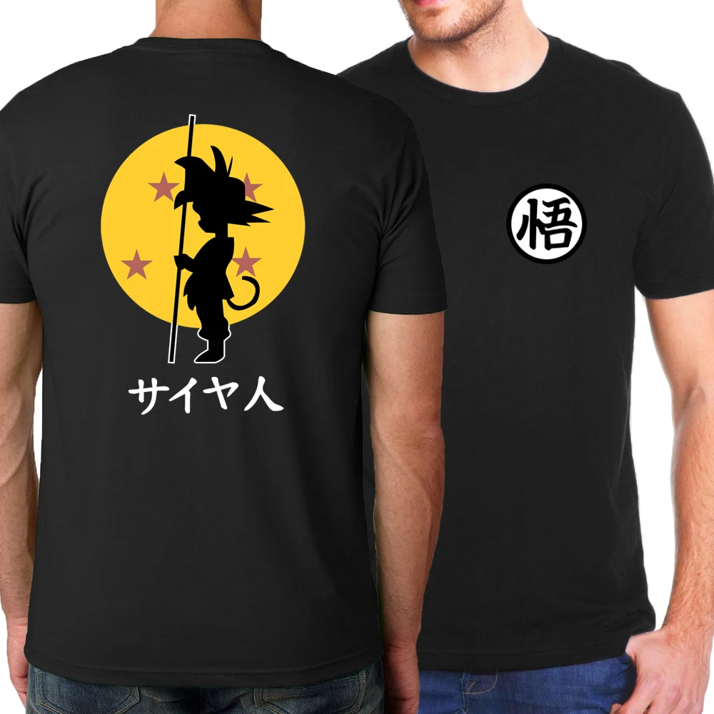 Мужские футболки, летние топы из японского аниме Dragon Ball Z, модная футболка Harajuku из хлопка, Футболка Harajuku с коротким рукавом