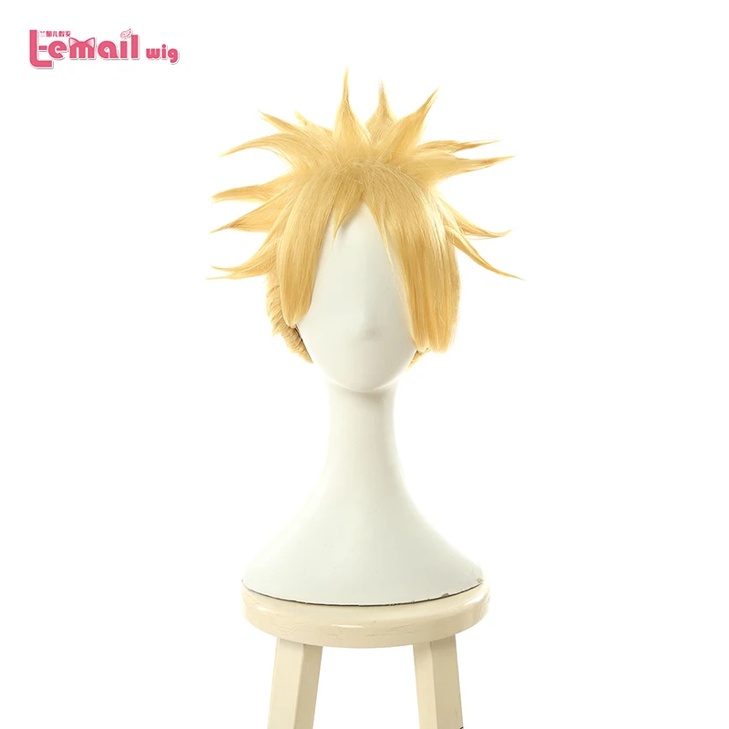 L-email парик LoL Ezreal Косплей парики Battle academic косплей для мужчин 25 см короткие желтые