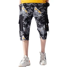 New Summer Style Men Camouflage Shorts Knee Length Short Joggers Fitness Streetwear Shorts LBZ111