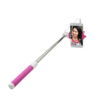 

Universal Candy Mini Selfie Sticks Monopod Wired Extendable Palo Selfie for iPhone 7 Plus HUAWEI Mate 9 JR Deals