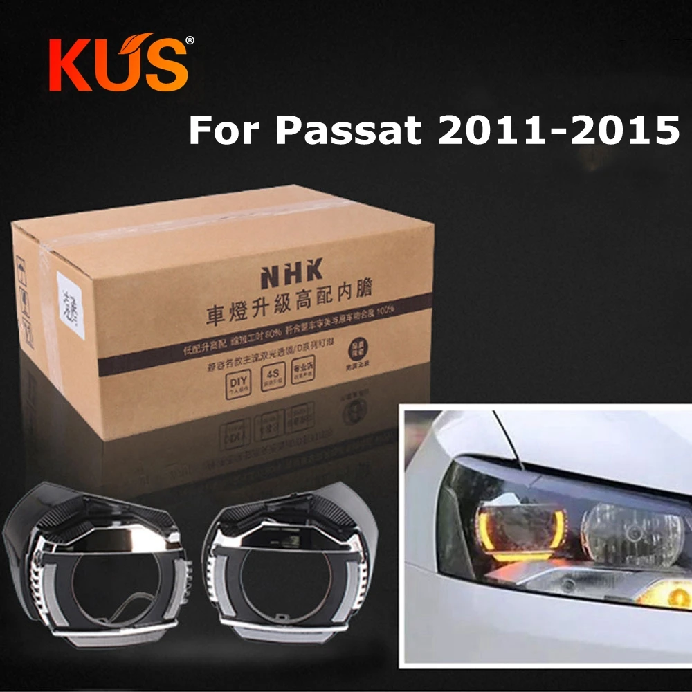 

car headlight headlamp high liner lamp upgrade for Passat 2011-2015 without Damage HID Projector Lens q5 hella5 Car assembly