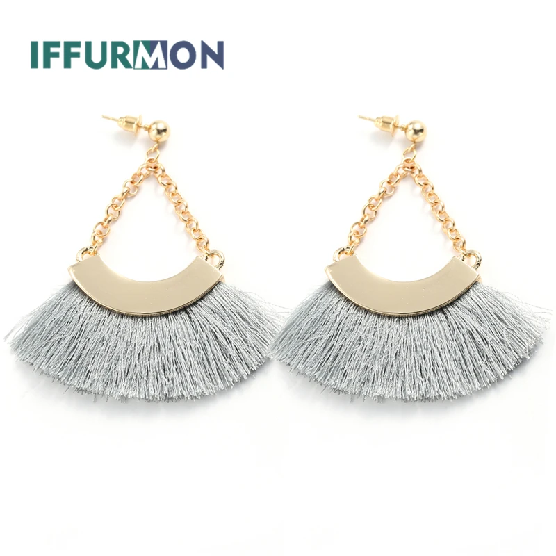 IFFURMON Drop Earrings European Summer Style Tassel For Women Bohemian Colorful Earings Wedding Gifts Holiday Jewelry | Украшения и