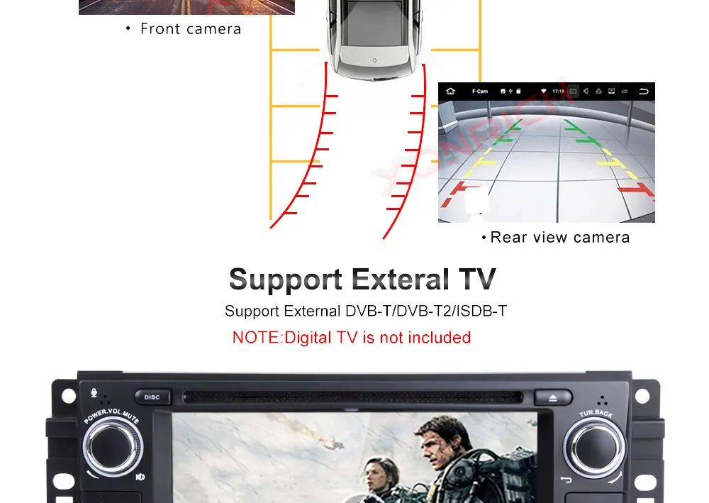 Cheap 2 Din Android 8.1 Car DVD Player For Jeep Grand Cherokee Chrysler 300C Compass Patriot Dodge Sebring GPS Navigation Radio Stereo 23