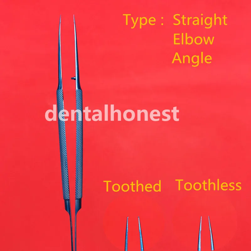 

2019 New 18cm Titanium Alloy Round Handle Eyelid Tweezers Platform double eyelid tool fine tissue forceps Ophthalmic Tools