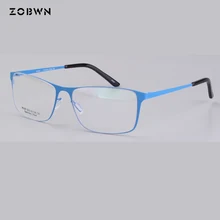 ZOBWN Новое поступление Модные металлические очки оправа для мужчин и женщин простые линзы супер тонкие легкие очки винтажные Женские оправы для очков