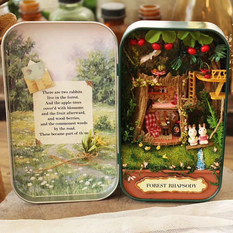 

Box Theatre Forest rhapsody Doll House 3D Mini DIY Miniature Wooden Puzzle Dollhouse Furniture Decoration Toy for Birthday Gift