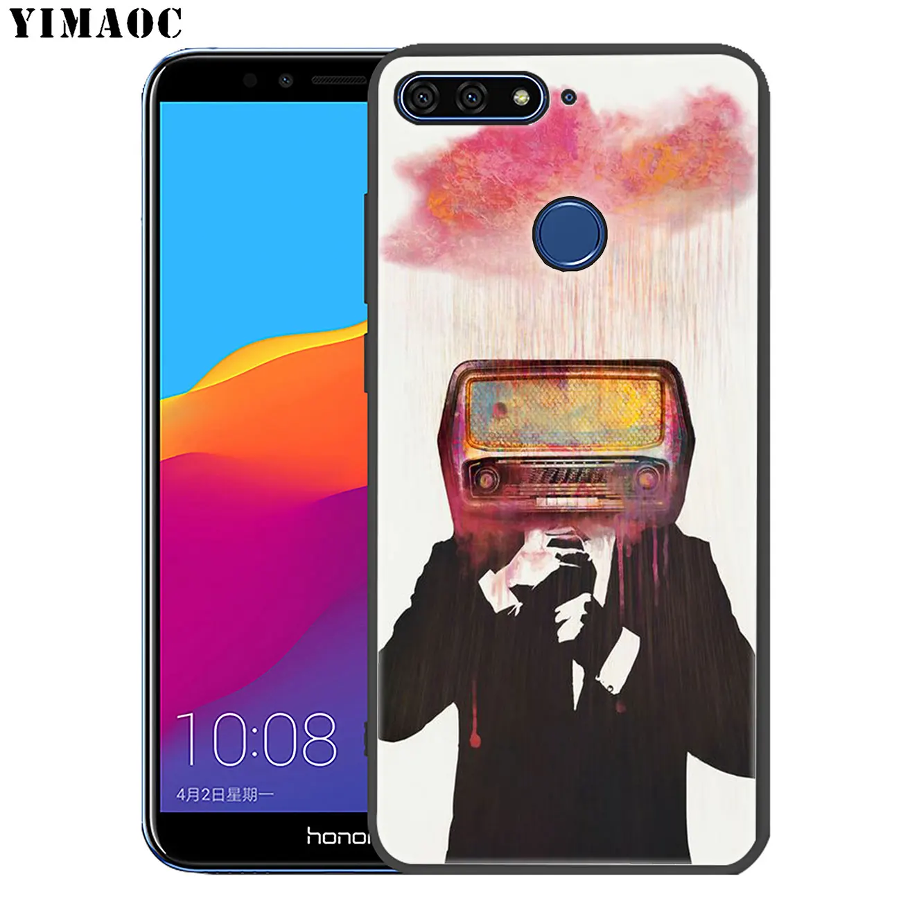 Мягкий силиконовый чехол YIMAOC с радиоголовой для телефона Huawei Honor 20 Pro 8C 8X 8 9 9X 10 Lite 7X