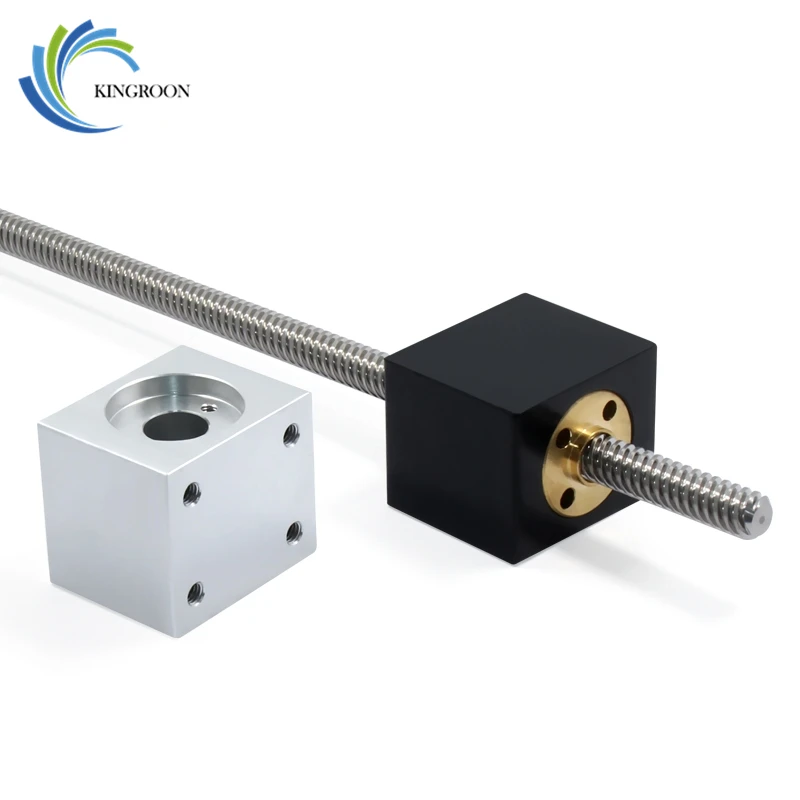 KINGROON T8 الرصاص المسمار الجوز الإسكان قوس ل 3D طابعة أجزاء T8 رباعي الرصاص المسمار تحويل الجوز مقعد الألومنيوم كتلة 15