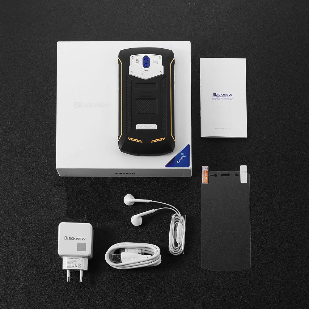 Blackview BV5800 5.5 inch Rugged IP68 Waterproof Mobile Phone 2GB+16GB Fingerprint 5580mAh Quick Charge NFC Tough 4G Smartphone
